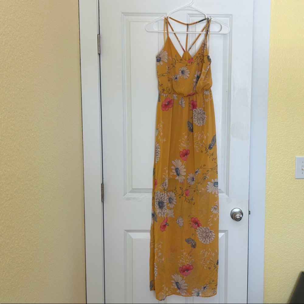 Sienna Sky Yellow Floral Maxi Dress